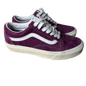 Vans Old Skool Purple Pig Suede Sneakers Unisex W7.5 M5.5 Like New Low Top